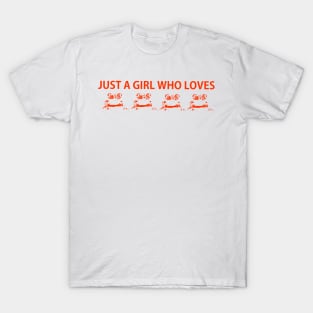 Just a girl who loves frogs (orange) T-Shirt